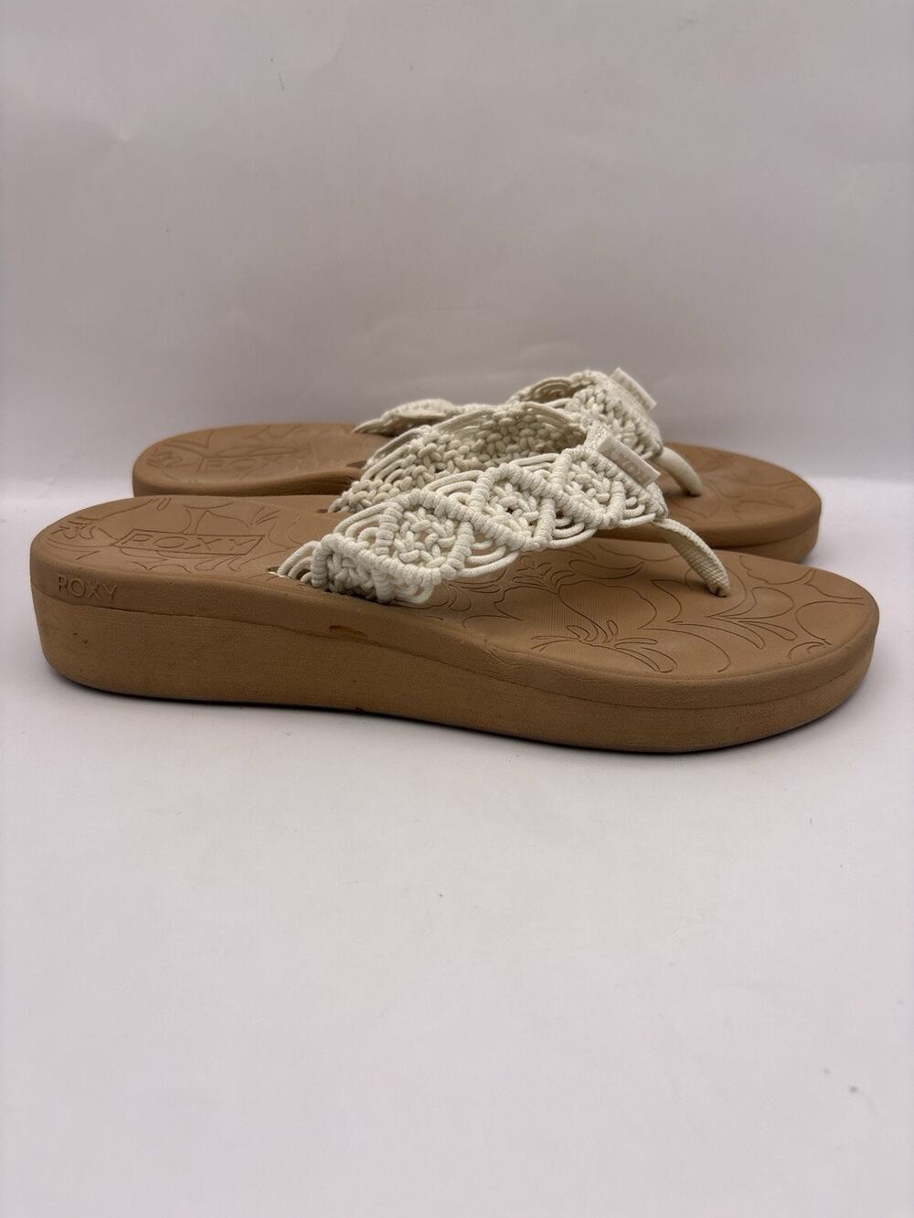 Reef Caillay Comfort Wedge White Sandals Women Size 8